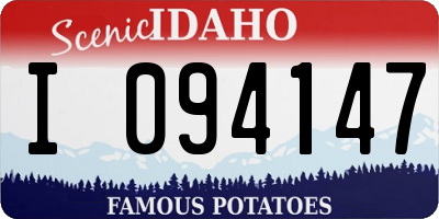 ID license plate I094147