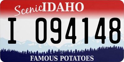 ID license plate I094148
