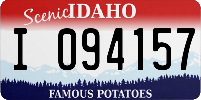 ID license plate I094157