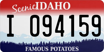 ID license plate I094159