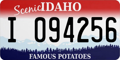 ID license plate I094256