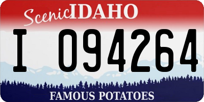 ID license plate I094264