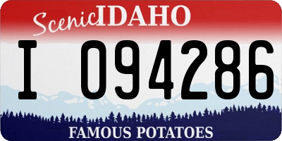 ID license plate I094286