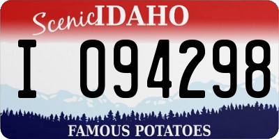 ID license plate I094298