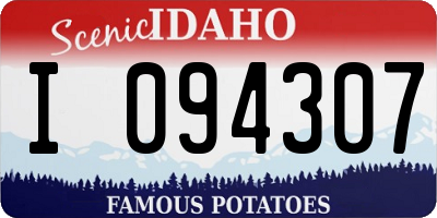ID license plate I094307