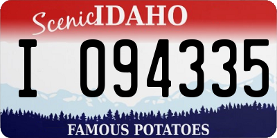 ID license plate I094335