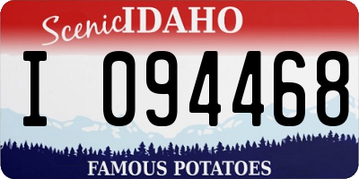 ID license plate I094468