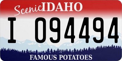ID license plate I094494