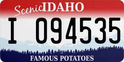 ID license plate I094535