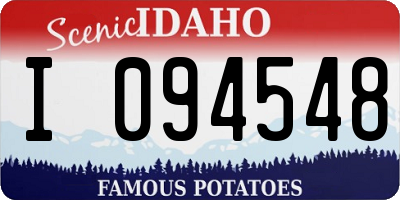 ID license plate I094548
