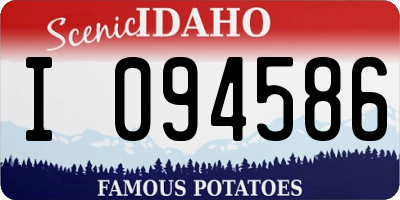 ID license plate I094586