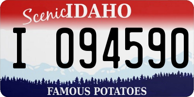 ID license plate I094590