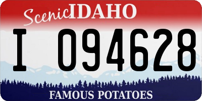 ID license plate I094628