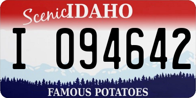 ID license plate I094642