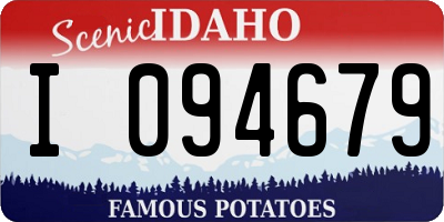 ID license plate I094679