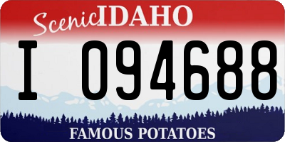 ID license plate I094688