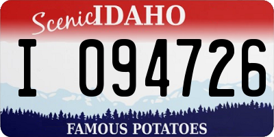 ID license plate I094726