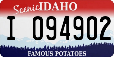 ID license plate I094902
