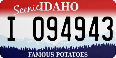ID license plate I094943