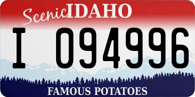 ID license plate I094996