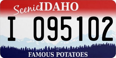 ID license plate I095102