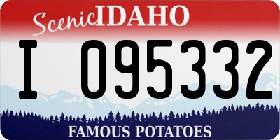 ID license plate I095332