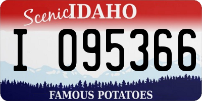 ID license plate I095366
