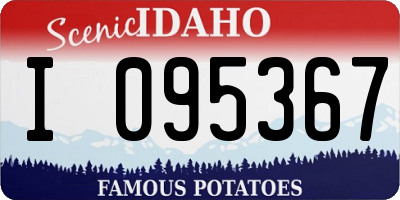 ID license plate I095367
