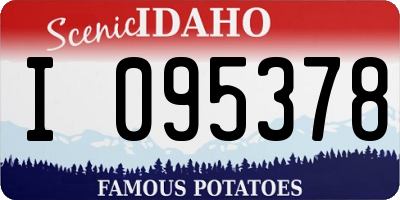 ID license plate I095378