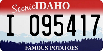 ID license plate I095417