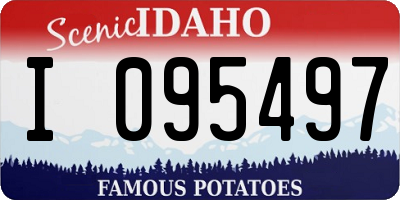 ID license plate I095497
