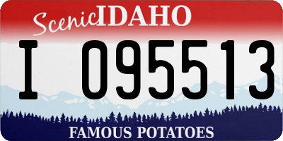 ID license plate I095513