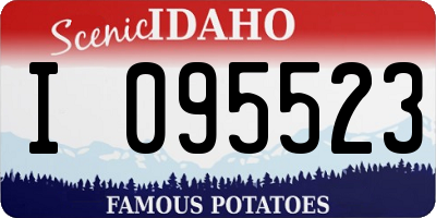 ID license plate I095523