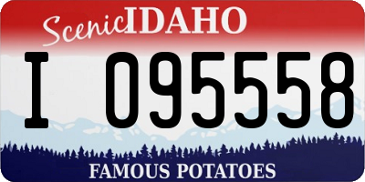 ID license plate I095558