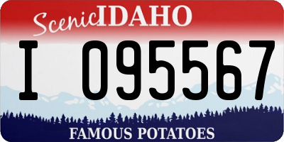ID license plate I095567