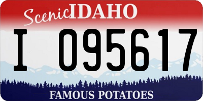 ID license plate I095617