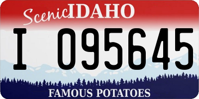 ID license plate I095645