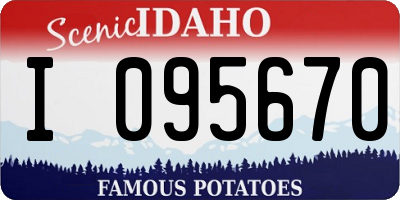 ID license plate I095670