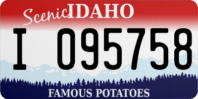 ID license plate I095758