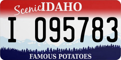 ID license plate I095783