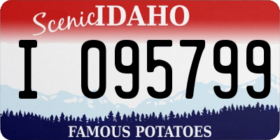 ID license plate I095799