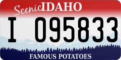 ID license plate I095833