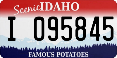ID license plate I095845