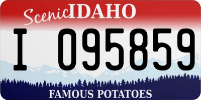 ID license plate I095859