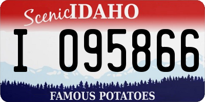 ID license plate I095866