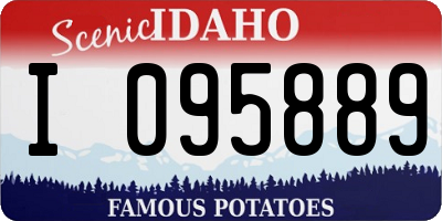 ID license plate I095889