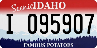 ID license plate I095907