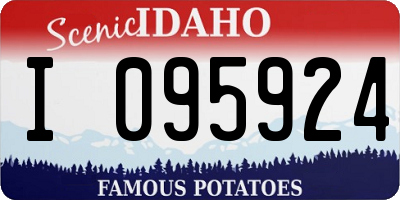 ID license plate I095924
