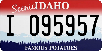 ID license plate I095957