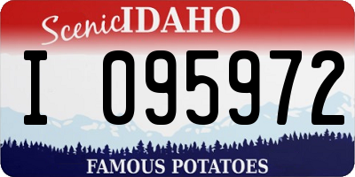 ID license plate I095972
